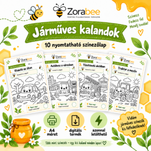 Zorabee - Színezd ki - Járműves kalandok
